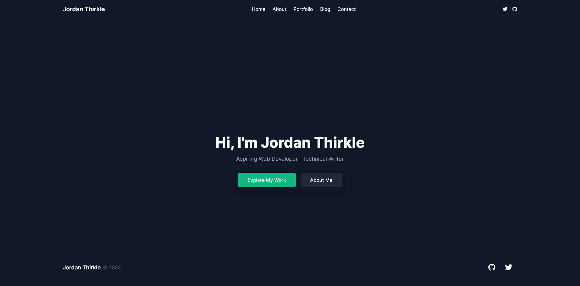 Portfolio Website Template - The Beginning